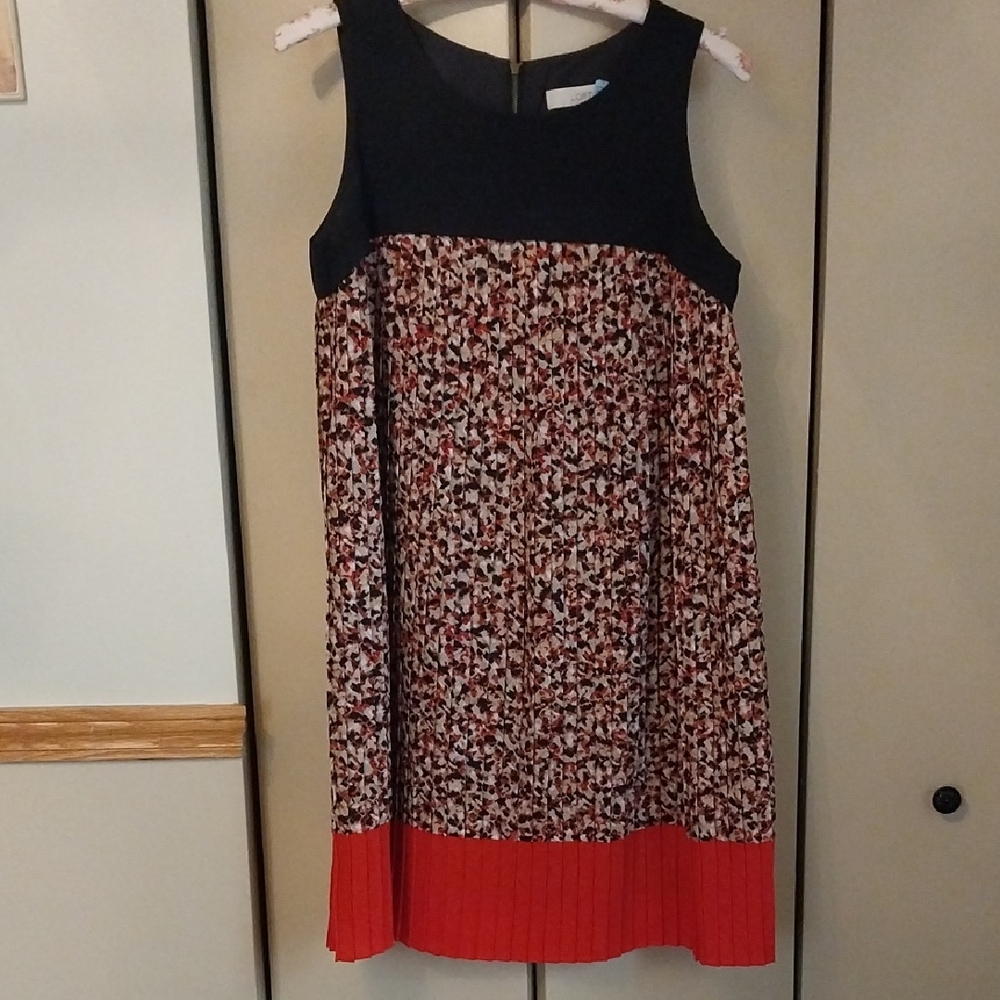 Loft Print Midi Dress. Size 8